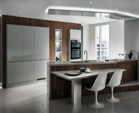 Howdens burford grey kitchen with wooden worktops and grey wood. Bayswater Gloss Grey Kitchen | Contemporary Kitchens ...