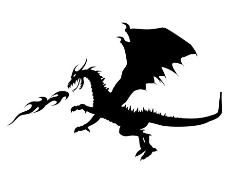 Free Images Dragon Fire Flames Silhouette Burning Fantasy Wings