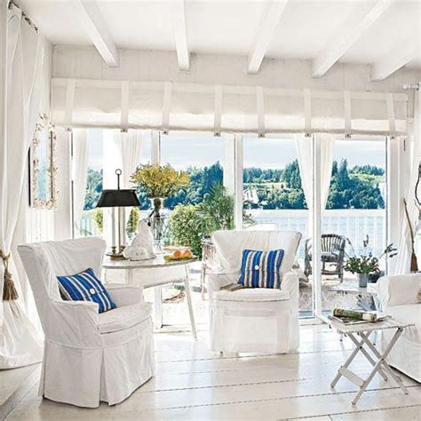 Bright White Living Room 20 Beautiful Beach Cottages Coastal Living