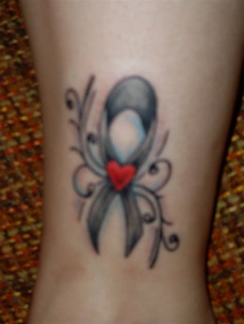 Tattoos of cancer ribbons with wings | full tattoo. brain cancer ribbon tattoo | Tattoo Ideas | Pinterest