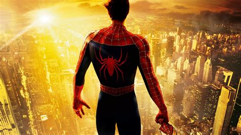 Spider Man Sunlight Buildings Skyscrapers Hd Wallpaper Movies And Tv