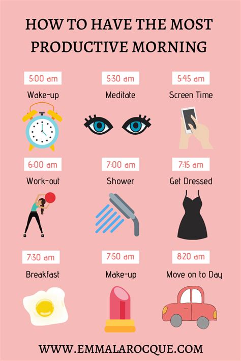 Productive Women Morning Routine Morning Routine School Healthy