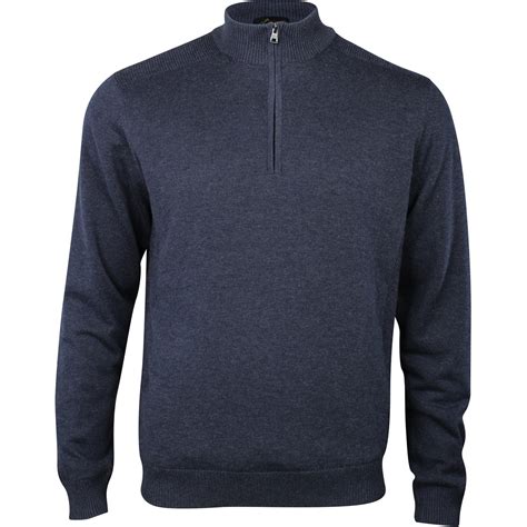 New Greg Norman Performance Blend Lined 14 Zip Wind Sweater Apparel At