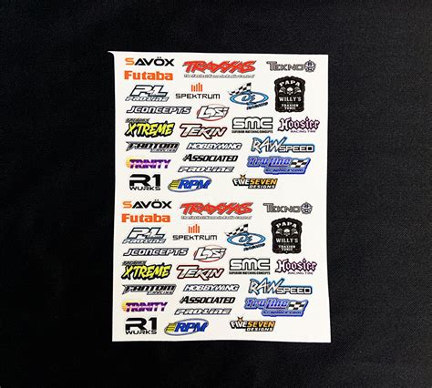 Sponsor Decal Pack Rc Brands 10th Scale Truline Graphics Rc