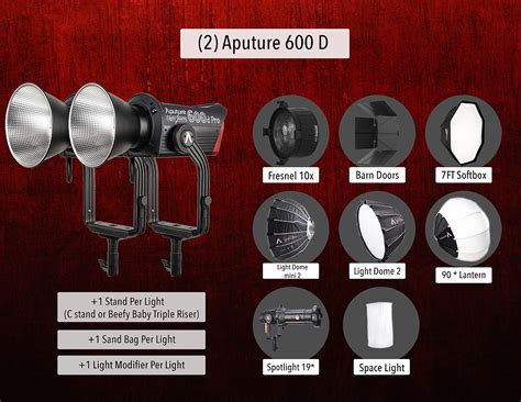 Rent A 2 Aputure 600 D Pro 2 Stand 2 Modifier Oc Best Prices