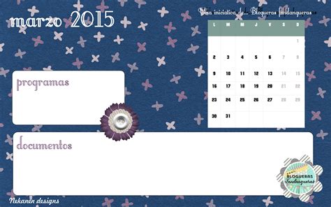 Nekanen Designs Calendario Fandanguero Marzo 2015