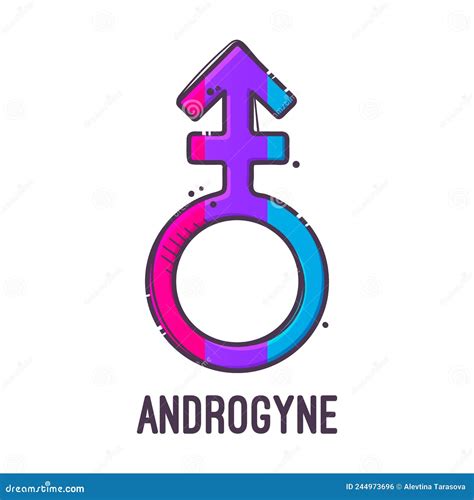 Gender Symbol Androgyne Signs Of Sexual Orientation Vector Stock
