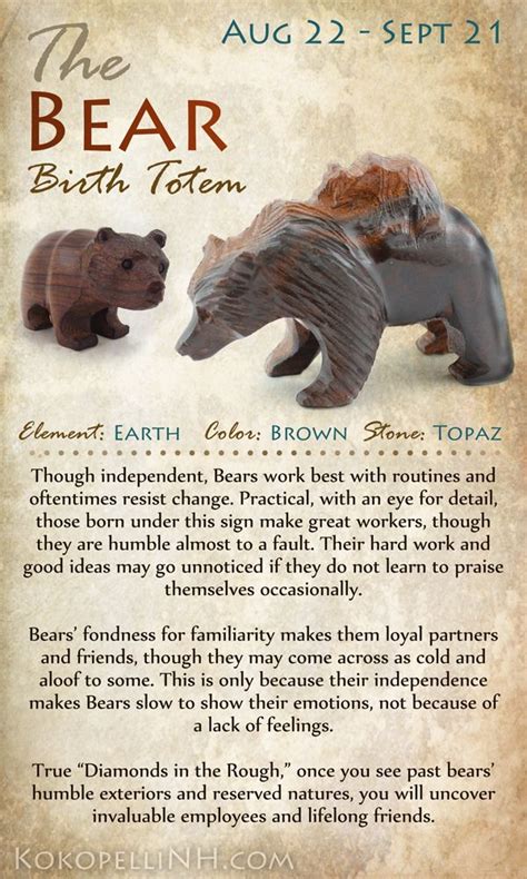 Bear Totem Animal Symbolism Native American Zodiac Animal Totems