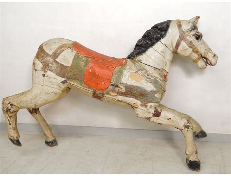 Carousel Horse Carousel Carved Wooden Polychrome Limonaire Nineteenth