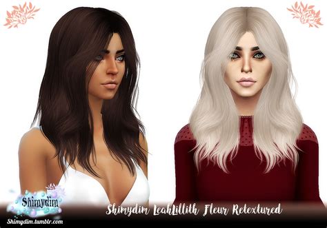 Sims 4 Hairs ~ Shimydim Leahlillith S Fleur Hair Retextured