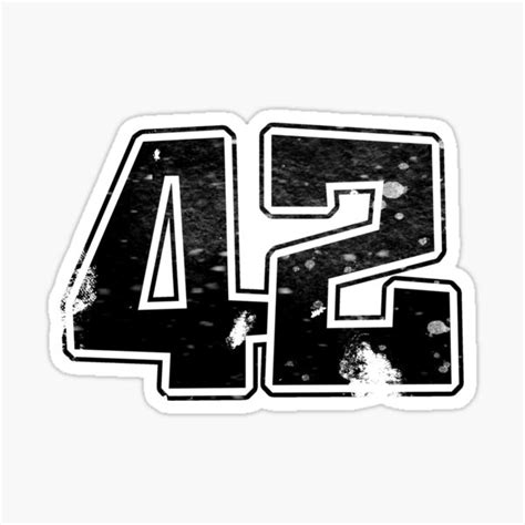 Vintage Retro Racing Car Number Decal 42 Sticker For Sale By