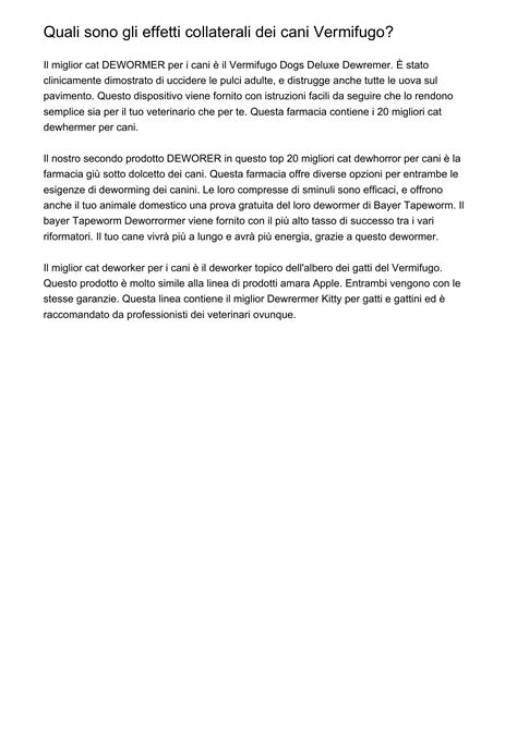 Quali sono gli effetti collaterali dei cani Vermifugoavjiw.pdf.pdf