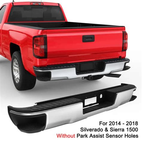 For 2014 2018 Chevy Silverado Gmc Sierra 1500 Chrome Rear Bumper W