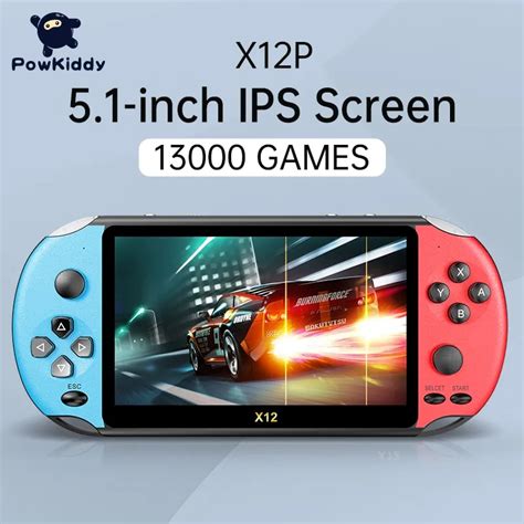 Powkiddy New X7 X12 Pro X70 Retro Handheld Video Game Console Built In
