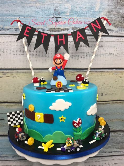 Secret world honeycomb decoration table runners. Mario Kart 6th Birthday Cake Nintendo Super Mario #mario # ...