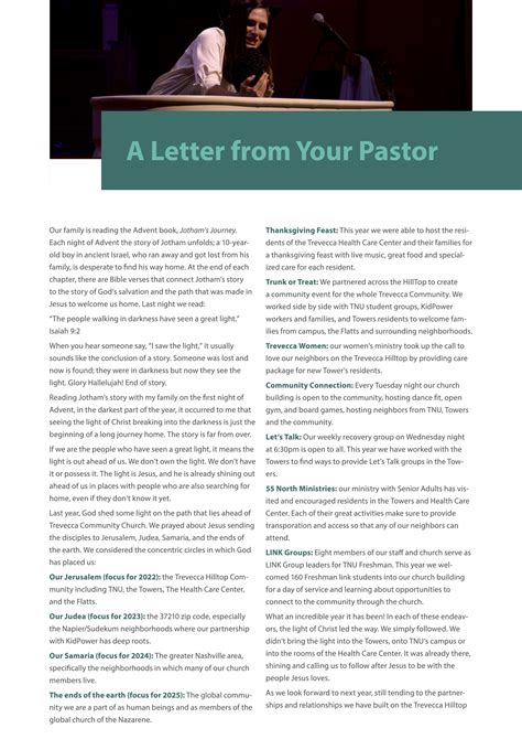 Monthly Newsletters — Trevecca Community Church