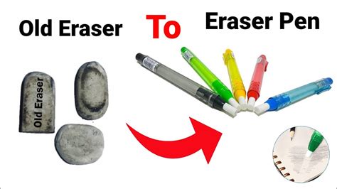 Old Eraser To New Eraser Penhow To Make Eraser Pen With Eraser
