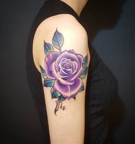 By the 16 th century, rose tattoos were associated with criminals. Top 81 Best Purple Rose Tattoo Ideas - [2021 Inspiration ...