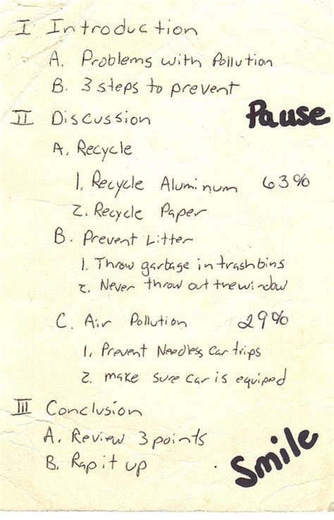 Presentation * dress professionally and comfortably. Note Cards (Key Word Outline) - Fundamentals of Speech ...