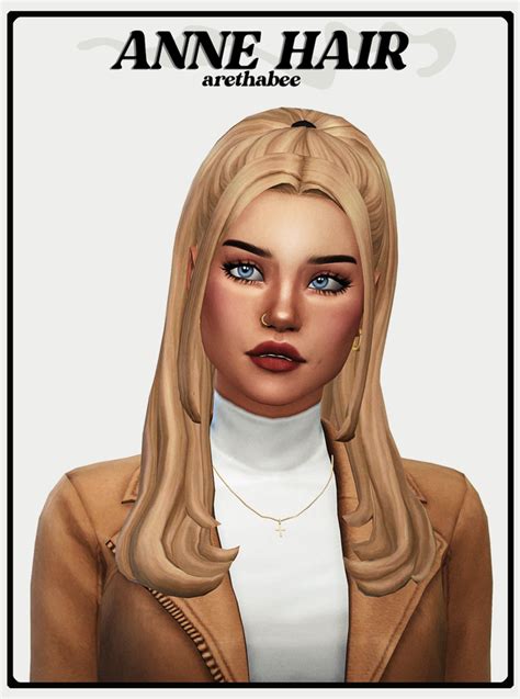 Anne Hair Three Versions Aretha On Patreon Sims Hair Sims Sims 4