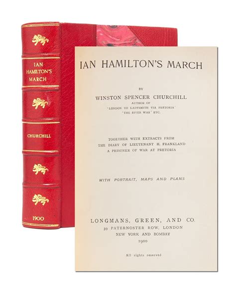 Ian Hamiltons March Winston Churchill First Edition