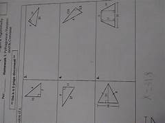 Homework 1 Pythagorean Theorem Special Right Triangles Trig Functions