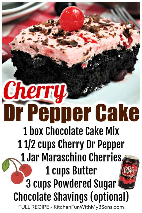 Cherry Dr Pepper Cake Moist Chocolate Cake With Cherry Buttercream