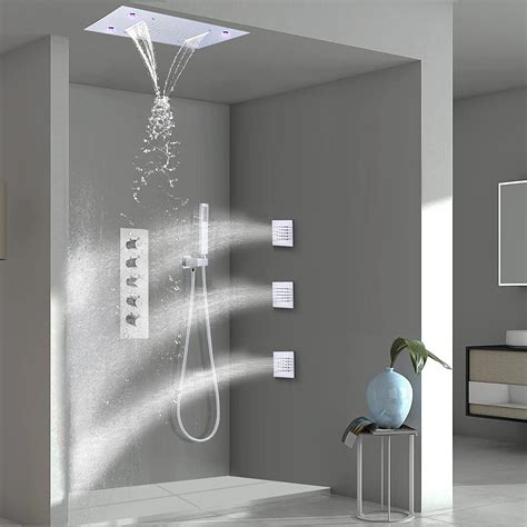 Buy Dulabrahe Chrome Polished Rainfall Shower Faucet System Brass