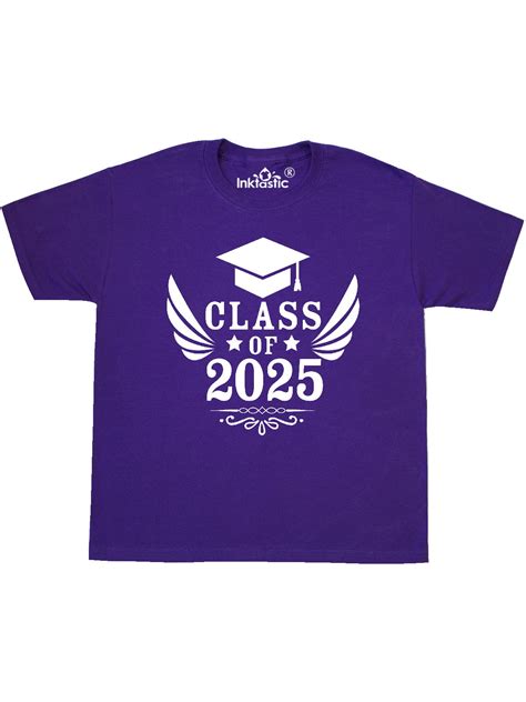 Class Of 2025 With Graduation Cap And Wings Youth T Shirt