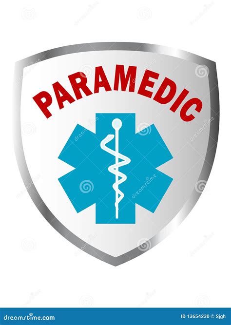 Paramedic shield sign stock vector. Illustration of line - 13654230