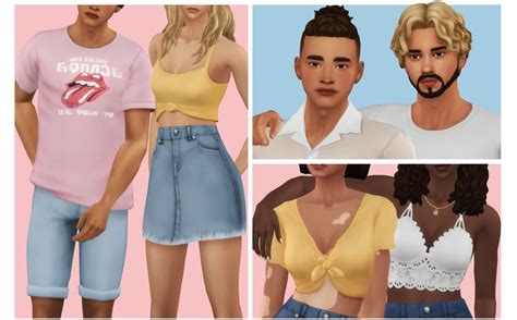 Axa 2019 36 Cas Items For Male And Female Sims Sims 4 Male Clothes