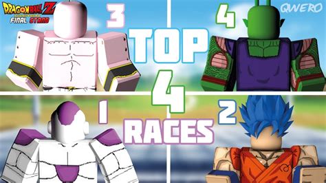 Dragon ball z is one of the most popular anime series of all time and it largely remains true to its manga roots. TOP 4 RACES|Dragon Ball Z final stand|Roblox - YouTube