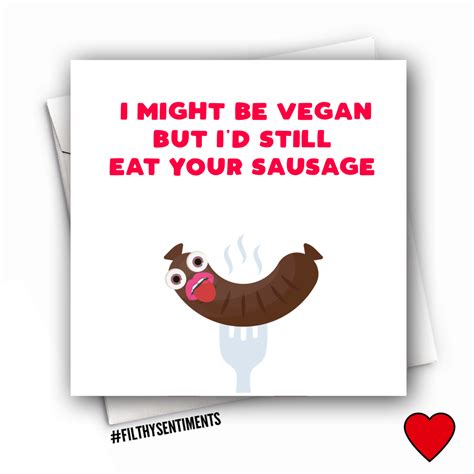 Wholesale Filthy Sentiments Vegan Sausage Card William Valentine