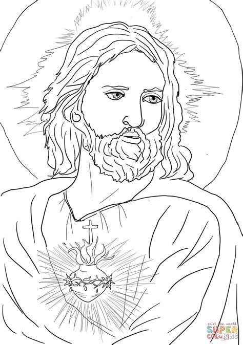 Jesus resurrection coloring pages as a boy coloring page download. Sacred Heart of Jesus coloring page | Free Printable ...