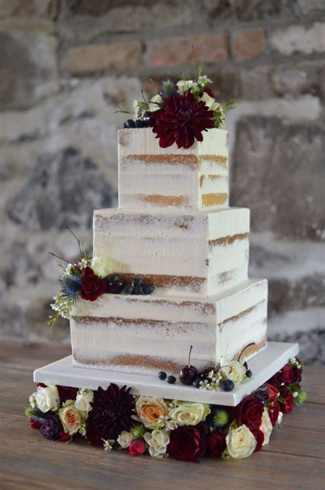 Plain White Square Wedding Cake