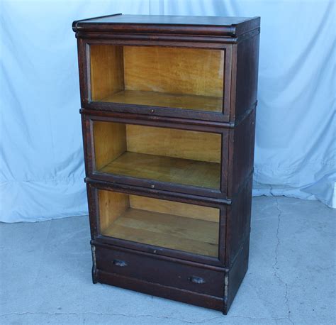 Bargain Johns Antiques Antique Unusual Oak Barrister Bookcase 34