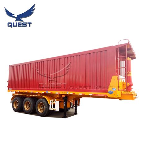 20ft 40ft Flatbed Dumper Tipper Tipping Container Semi Trailer Benne