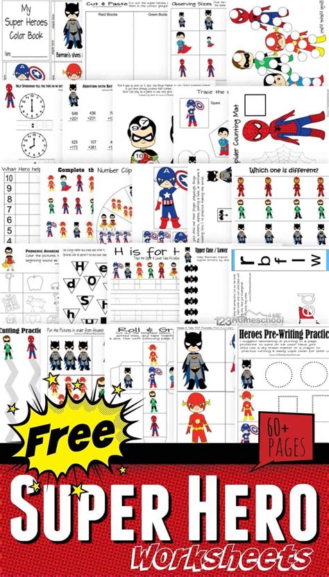 Superhero Worksheets For Kids Super Hero Theme Superhero In 2020