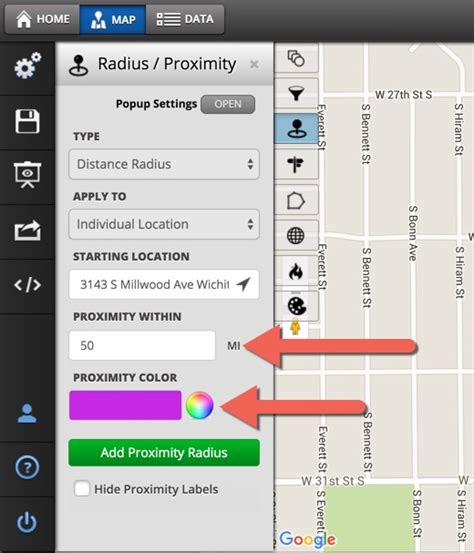 How To Use The Distance Radius Tool Maptive Answer Center