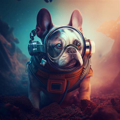 Premium Photo A Dog Wearing A Astronaut Suit