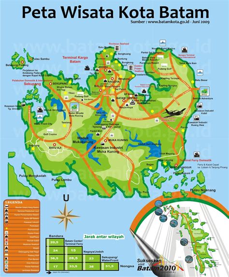Peta Lengkap Indonesia Peta Wisata Kota Batam