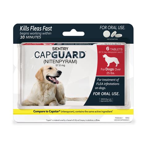 Sentry Capguard Flea Tablets For Dogs Over 25 Lbs Petco