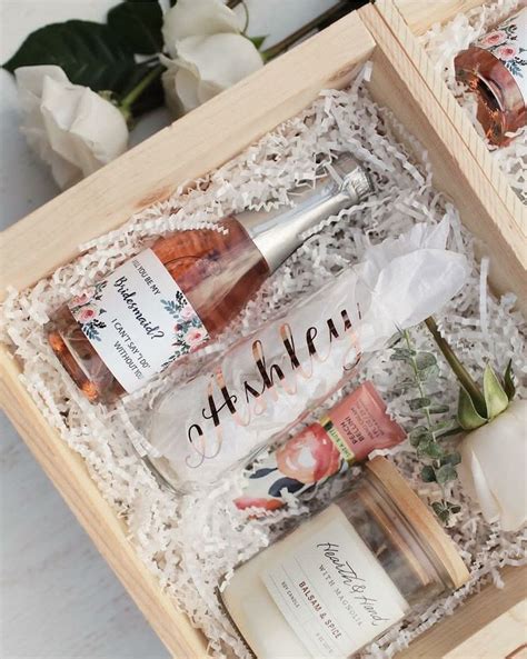 Bridesmaid Proposal Box Featuring The Original Rose Gold Personalized