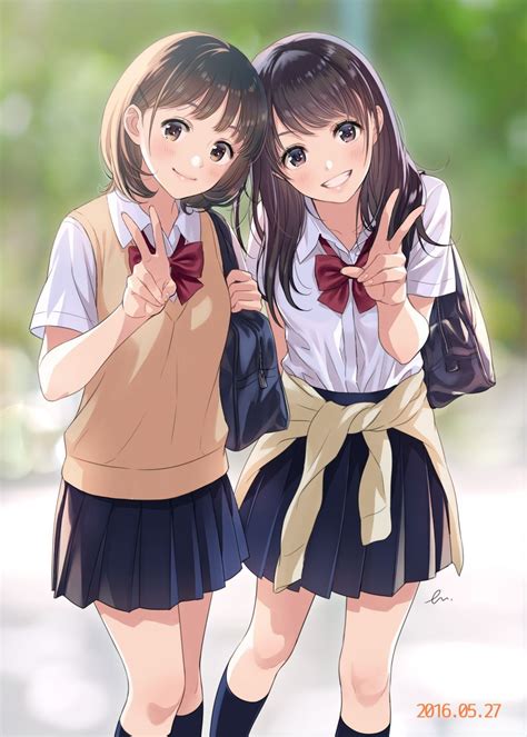 Cute Anime Best Friends 4k Wallpapers Top Free Cute Anime Best