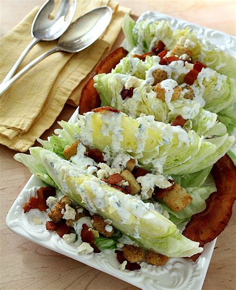 Iceberg Wedge Salad With Bacon Croutons And Buttermilk Herb Dressing From Creativcuilinary