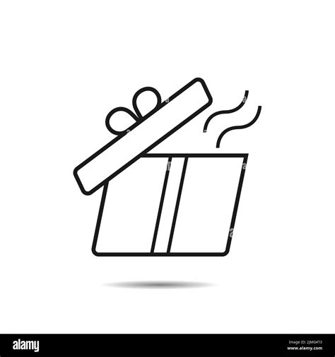 Simple Present Box Outline Icon Stock Vector Image And Art Alamy