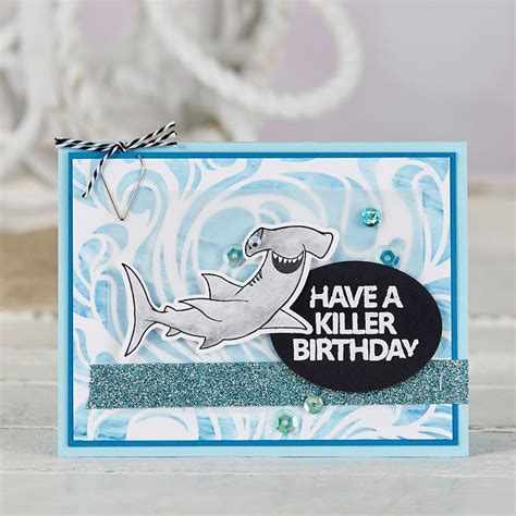 How much are shark cards. Fun Stampers Journey Shark Attack stamp set is so much fun ...