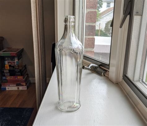 Vintage 9 5 Clear Pint Bottle Hazel Atlas Glass Very Good Condition