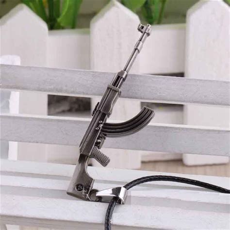 Mini Cs Assault Rifle Gun Charms Ak47 Pendant Necklace Counter Strike