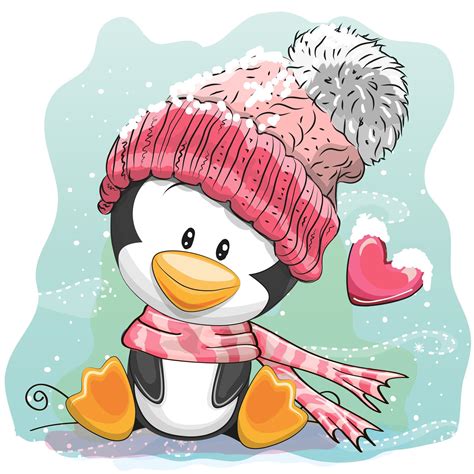 Скрапбукинг рукоделие Vk Weihnachten Zeichnung Niedliche Pinguine